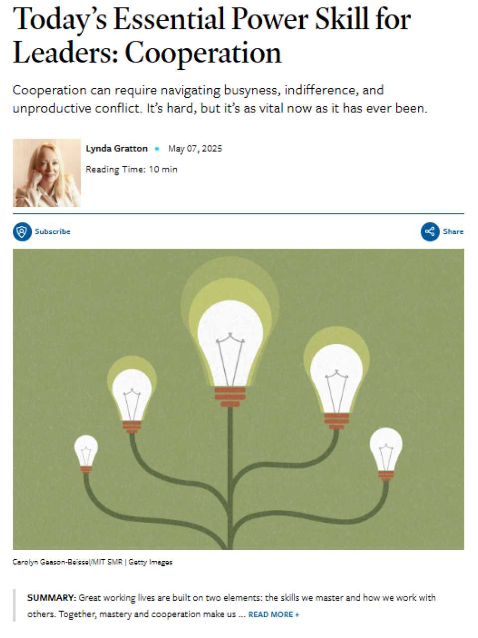 Today’s essential power skill for leaders: cooperation