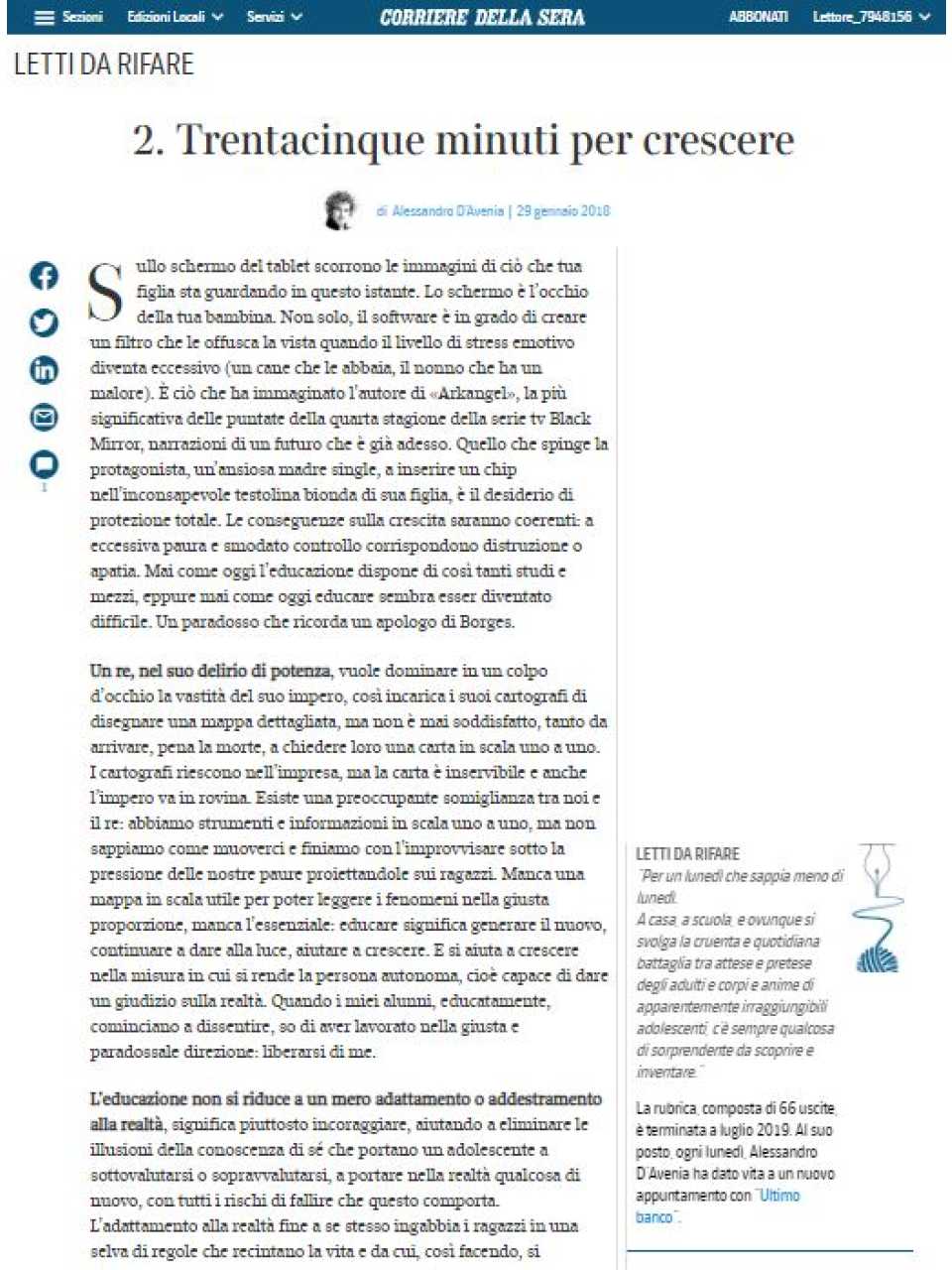 AGGIORNAMENTO PERMANENTEIN PRESENZA
Serata di fine anno.
Incontro con Alessandro D'Avenia: i ragazzi sono alieni.
Perché educare oggi è più difficile ma più entusiasmante di andare su Marte