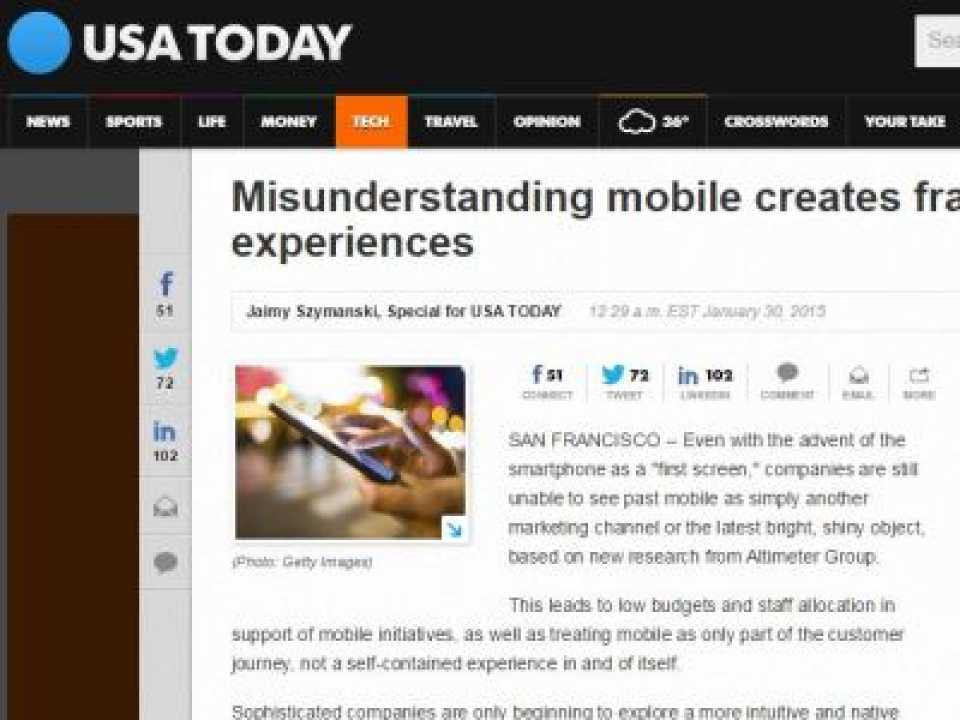 Misunderstanding mobile creates fractured customer experiences