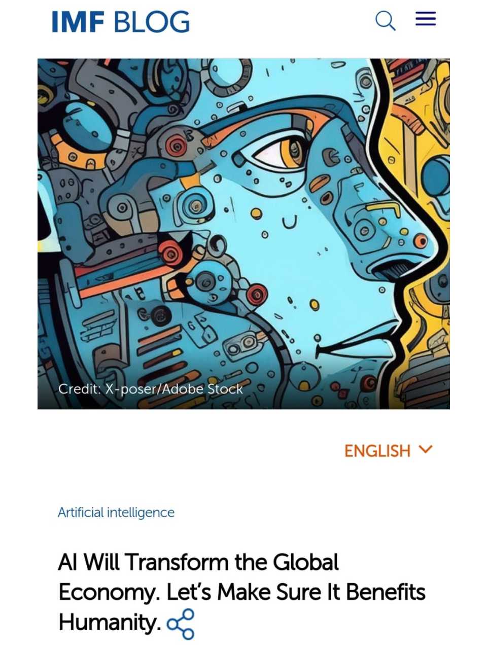 AI will transform the global economy. Let’s make sure it benefits humanity