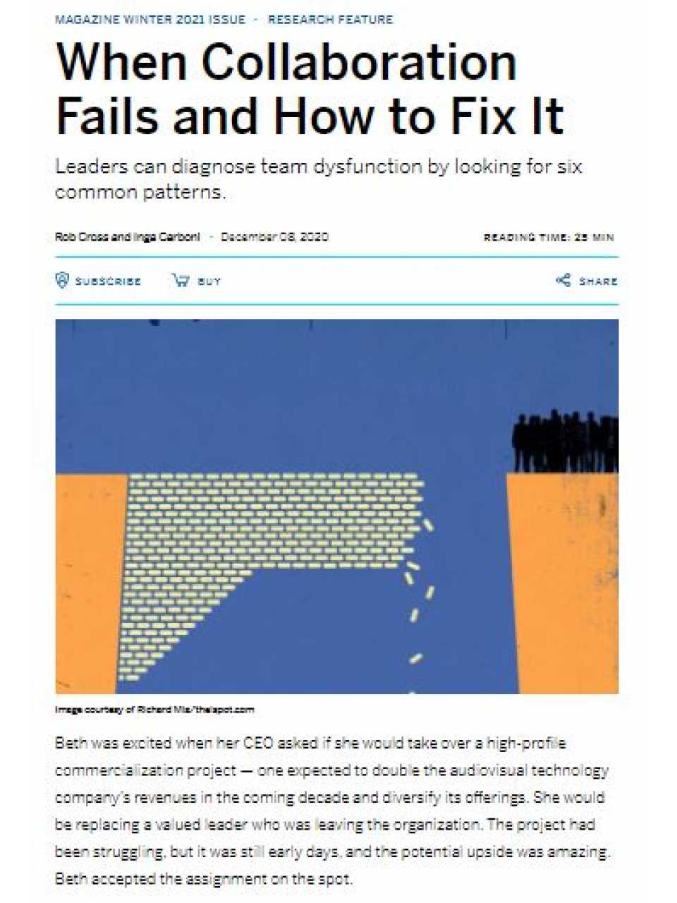 When collaboration fails and how to fix it