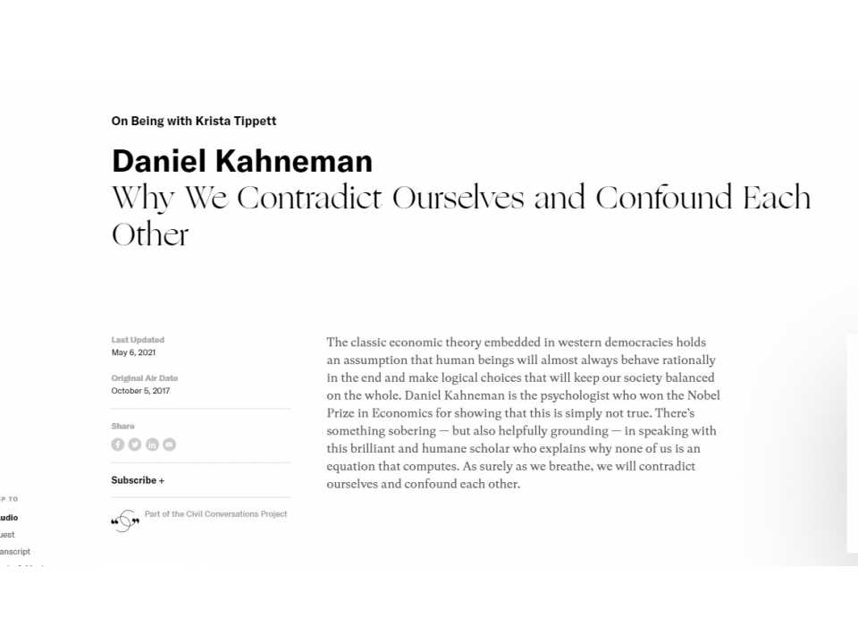 Why We Contradict Ourselves and Confound Each Other